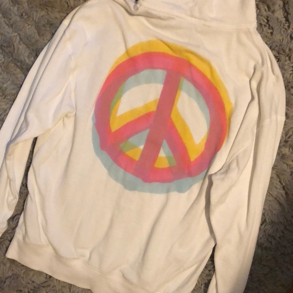 White Victoria’s Secret hoodie!